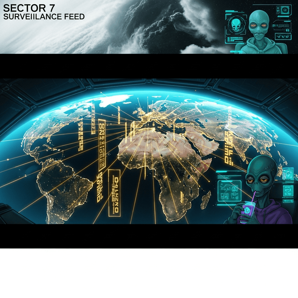 Dirt-Patch Arbitrage: Bipeds Shuffle Fictional Credits Across Liquid Borders