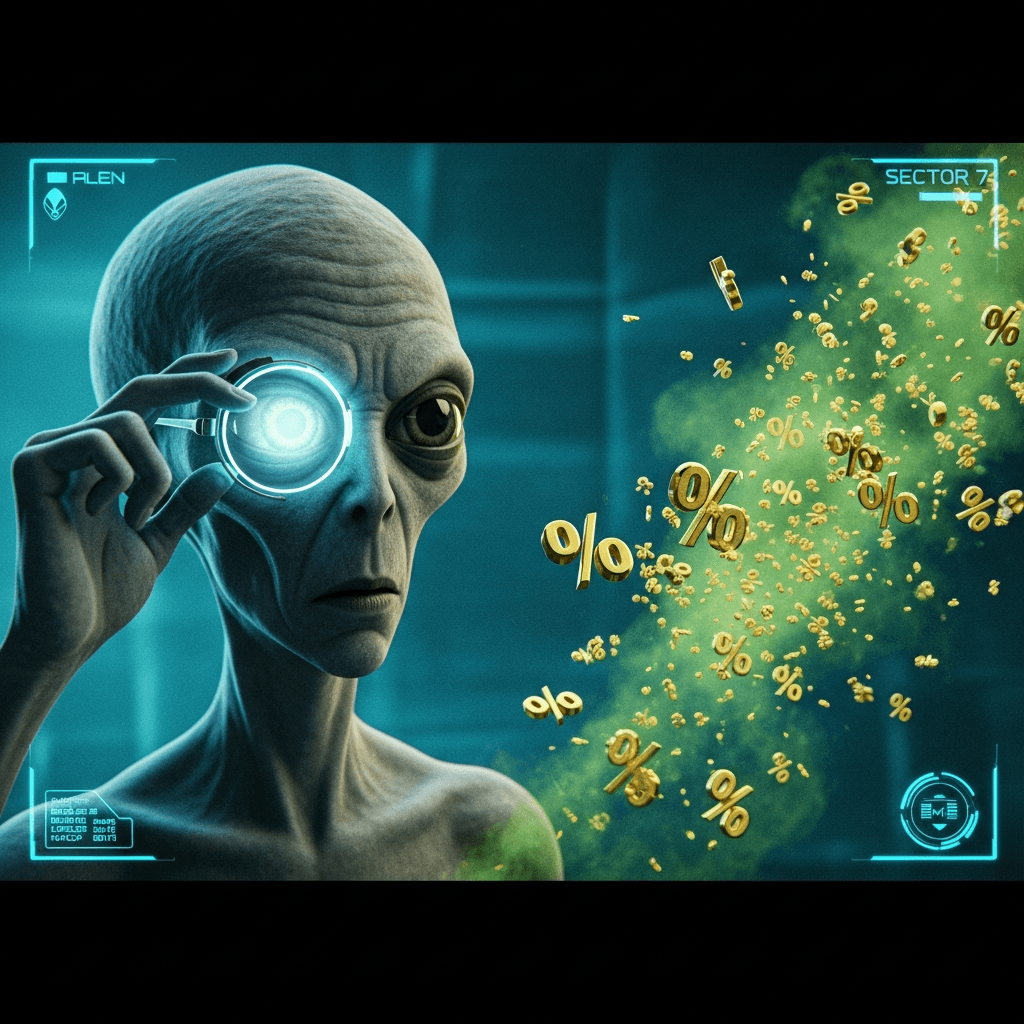 Terran Primates Celebrate Microscopic Growth of Imaginary Labor Tokens